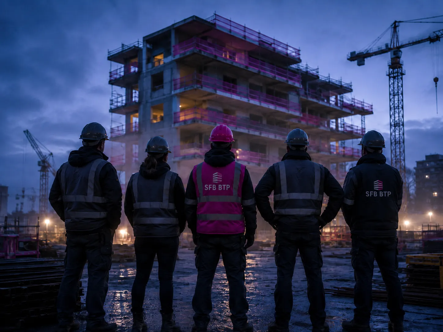 Équipe SFB BTP sur chantier — photographie à remplacer